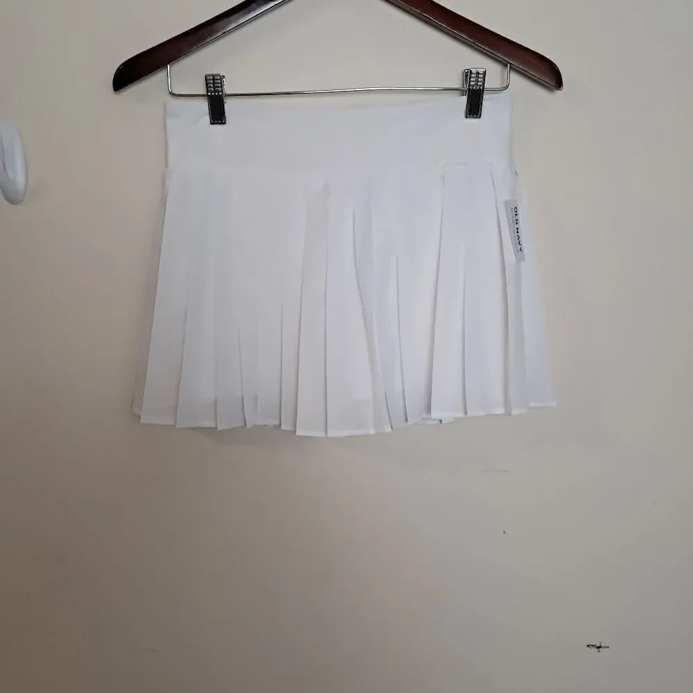 Old Navy High-Waisted Pleated Performance Skort for Girls White NWT Large 14-16
